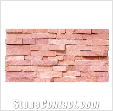 Culture Stone Wall Tiles, Pink Slate Cultured Stone