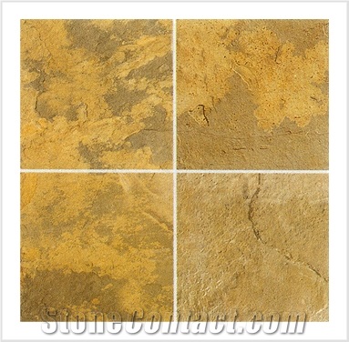 Rusty Flooring Slate Classical Stone, China Yellow Slate Slabs & Tiles