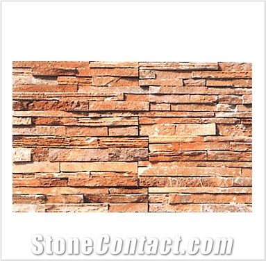 Stack Culture Stone, Red Slate Cultured Stone
