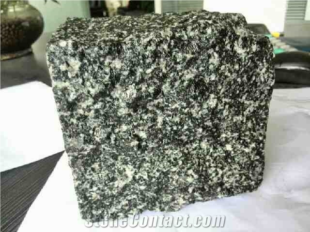 G399 Black Cobble Stone Cube Stone