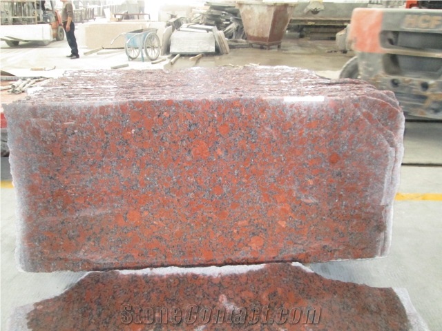 Rosso Santiago Granite Strips, Ukraine Red Granite Slabs & Tiles