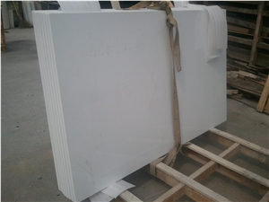 Mirco Crystal Artificial White Marble Slabs and Tiles,Pure White Stone