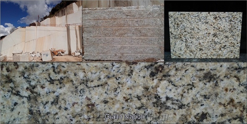 Giallo Santa Cecilia Napoli Granite Brazil Yellow Block