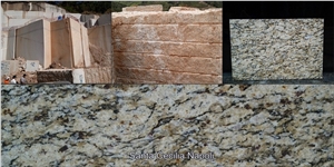 Giallo Santa Cecilia Napoli Granite, Brazil Yellow Granite Block
