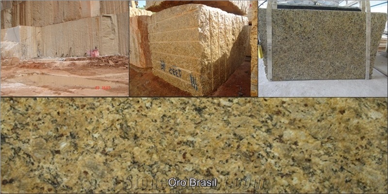 Oro Brasil Granite Block, Brazil Yellow Granite