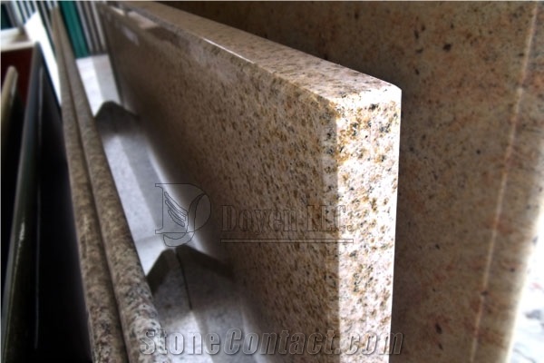 Beveled Laminated Edge Kitchen Work Tops & Countertops,G682 Yellow Granite Countertops