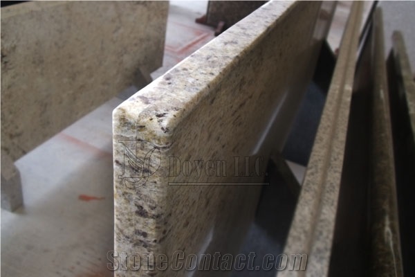 Beveled Laminated Edge Kitchen Work Tops & Countertops,G682 Yellow Granite Countertops