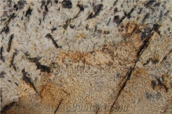 Brazil Golden Persa Polished Granite Slabs, Brazil Yellow Granite