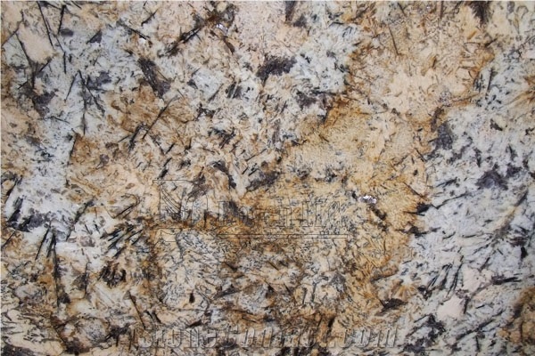 Brazil Golden Persa Polished Granite Slabs, Brazil Yellow Granite