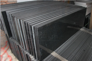 China Mongolia Black Custom Honed Granite Tabletops