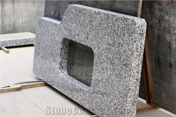 G439 Custom Kitchen Grey Granite Countertops, China Luna Pearl Grey Granite Countertops