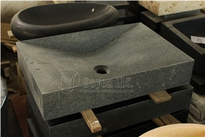 G654 Bathroom Honed Granite Rectangular Vessel Basins & Sinks