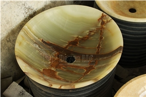 Green Onyx Custom Bathroom Polished Sinks & Vessel Basins,Green Onyx Basins