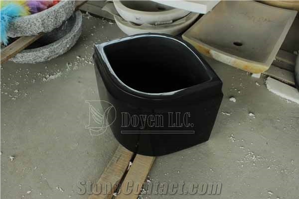 Hebei Black Polished Granite Vessel Basins & Sinks