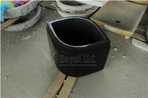 Hebei Black Polished Granite Vessel Basins & Sinks