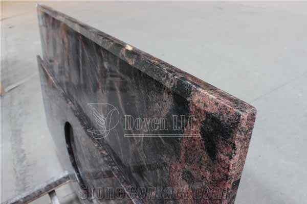 India Aurora Granite Laminated Beveled Edge Countertop