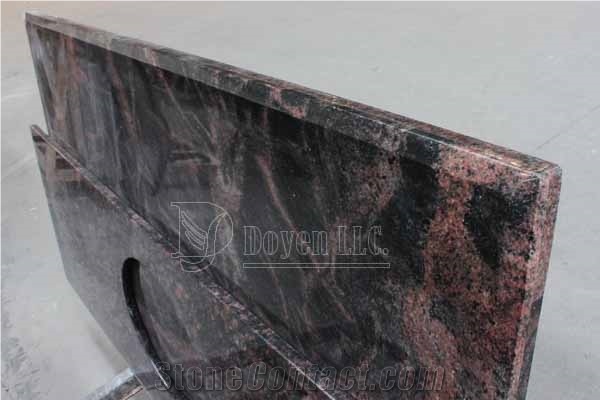 India Aurora Granite Laminated Beveled Edges Countertops