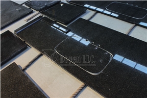 India Black Pearl Kitchen High Glossy Granite Countertops & Island Tops