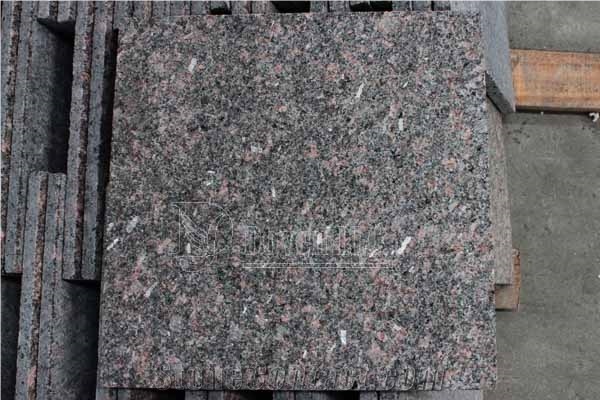 India New Imperial Red Custom Flamed Granite Flooring Tiles