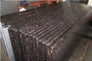 India Tan Brown Laminated Edges Prefab Granite Countertops