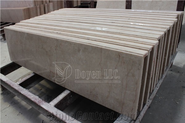 Iran Royal Botticino Polished Beige Marble Buildings Stair Treads
