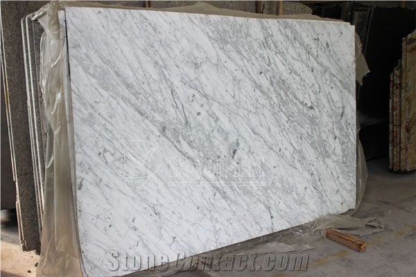 Italy Carrara White Polished Marble Slabs & Tiles