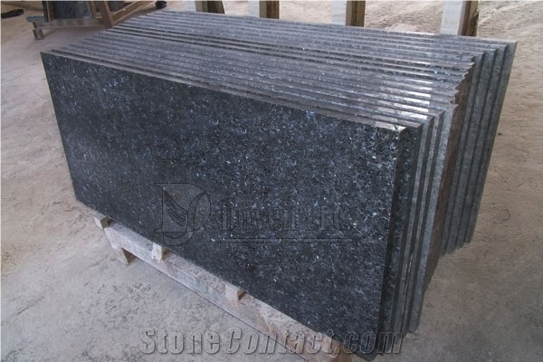 Norway Blue Pearl Prefab Kitchen Polished Granite Table Tops
