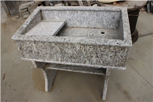 Polished Brazil Granite Laundry Tub, Brazil Gold Yellow Granite Bath Tub