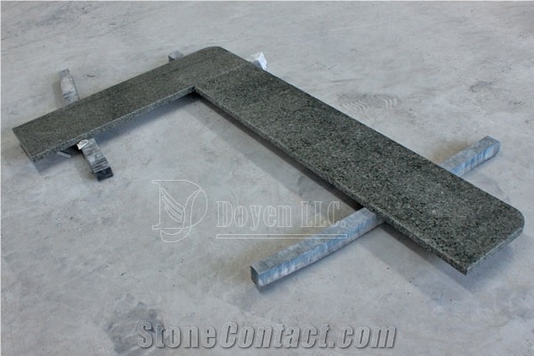 Polished Kitchen Granite Bar Countertops China Rainforest Green
