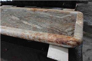 Polished Marble Double Full Bullnose Edge Table Top