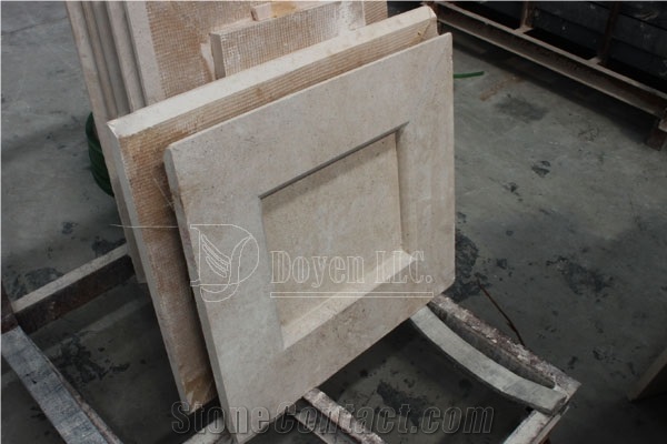 Portugal Beige Carved Honed Marble Walling & Building Tiles