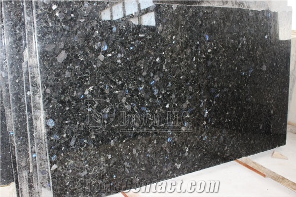 Ukraine Volga Blue Polished Granite Slabs, Ukraine Black Granite