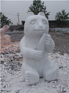 White Marble Bear ,Panda , Kangaroo Carving