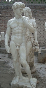 White Marble Western Warrior Statue