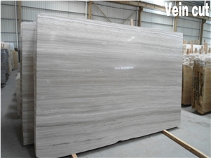 Wooden White Marble Slabs, China White Marble