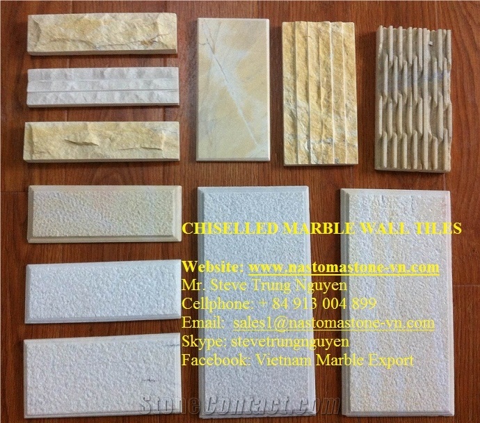 Chiseled Marble Wall Tiles from Nastoma Stone