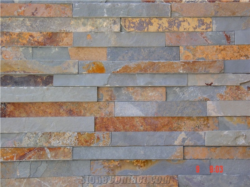 Multicolor Slate Cultured Stone Panel