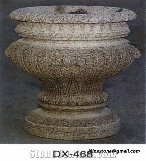 Garden Sculpture, Granite Flower Pot