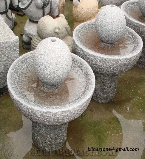 Granite Garden Fountain Sculpture