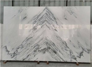 New Quarry Han White Marble Slabs, China White Marble Slabs with Grey Veins