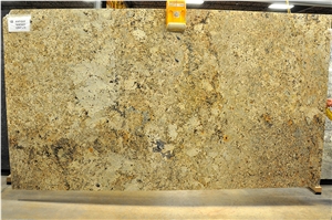 Antique Fantasy Granite Slabs, Brazil Yellow Granite