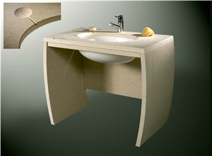 Broccato Veneziano Limestone Bathroom Vanity Top Design