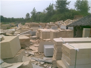 Beige Sandstone Blocks, China Beige Sandstone
