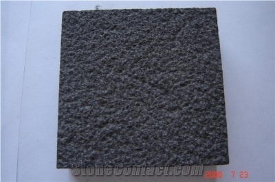 Black Sandstone Bush Hammered Tile, China Black Sandstone