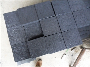Black Sandstone Cobble, China Black Sandstone Pavers