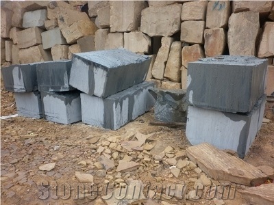 China Black Sandstone Block