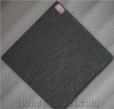 Cy-Black Sandstone Flamed Tile, China Black Sandstone