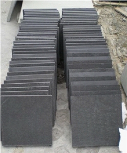 Cy-Black Sandstone Flamed Tile, China Black Sandstone