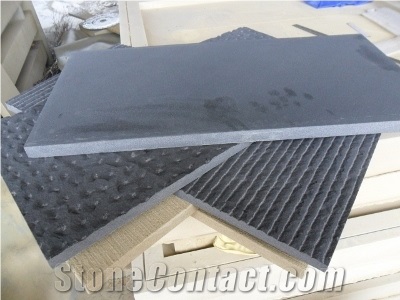 Cy-Black Sandstone Slabs & Tiles, China Black Sandstone