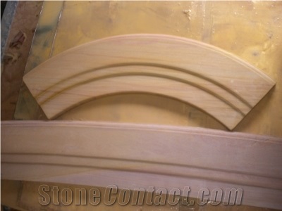 Factory Yellow Sandstone Door Surround, Yellow Sandstone Molding & Border